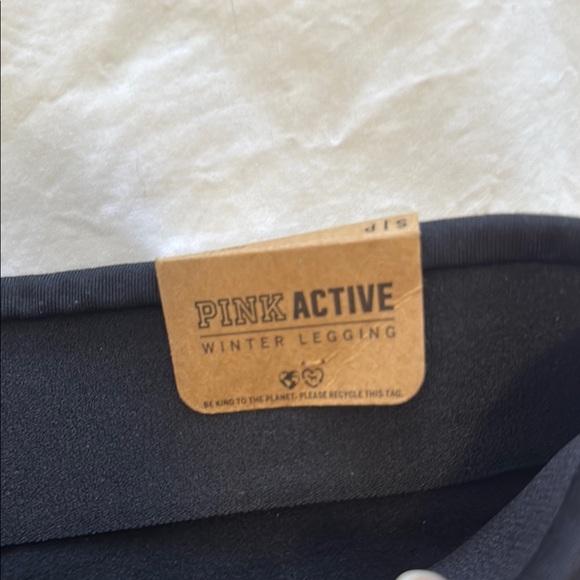 NWT Pink by Victoria’s Secret high rise fleece lined flare leggings Sz S - Picture 3 of 9